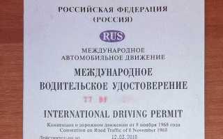 Какой срок действия у международных водительских прав